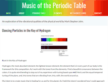 Tablet Screenshot of musicoftheperiodictable.com